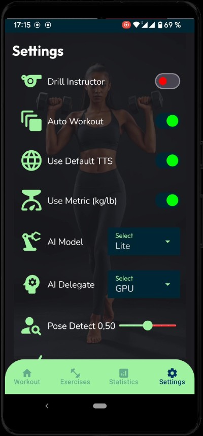 Settings screen 2