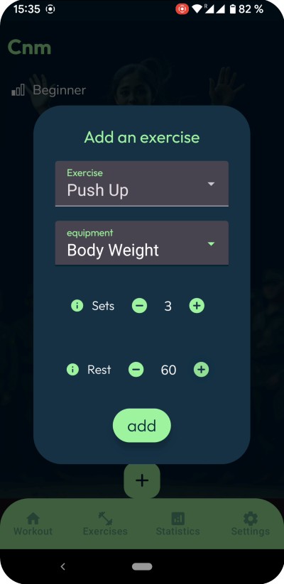 Edit workout