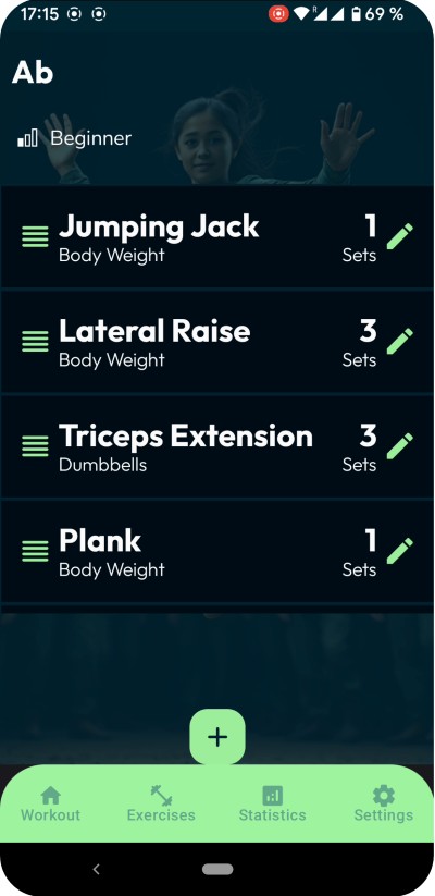 Edit workout
